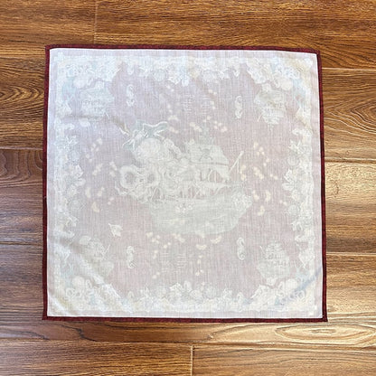 Kopftuch Blau Weiß / Rot Creme