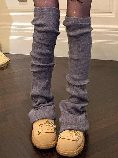 Y2Kニットオーバーニーレッグウォーマー