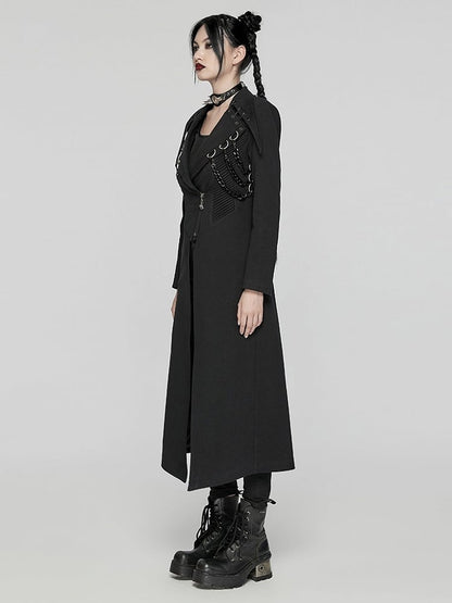 Black Visual Heavy-processed Punk Coat