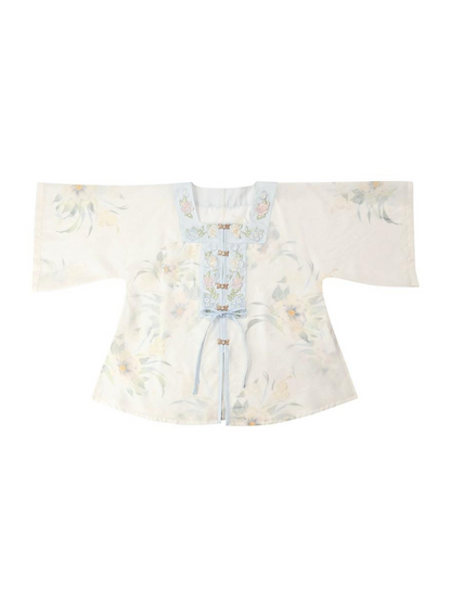 グラデーションカーディガンスカート ファンタジーシフォンフラワー