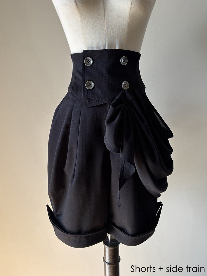 Ouji Lolita Belt Shorts High Corset Black Gothic Waist