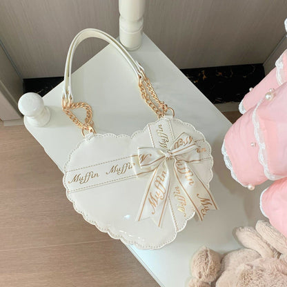 Heart Wish Gift Heart-Shaped Big Bow Lolita Handbag – Sweet Girl Crossbody Bag | LilyVow