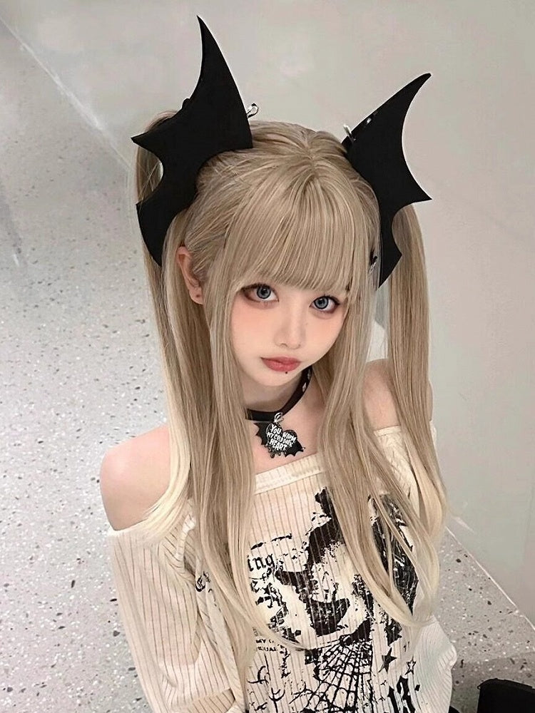 Black Gothic Hairclip with Demon Wing Design - WhaleHall