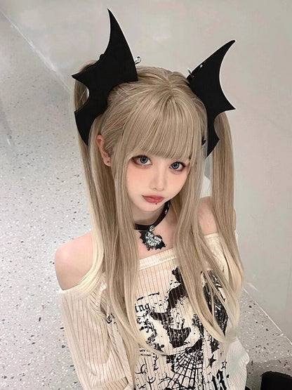 Black Gothic Hairclip with Demon Wing Design - WhaleHall