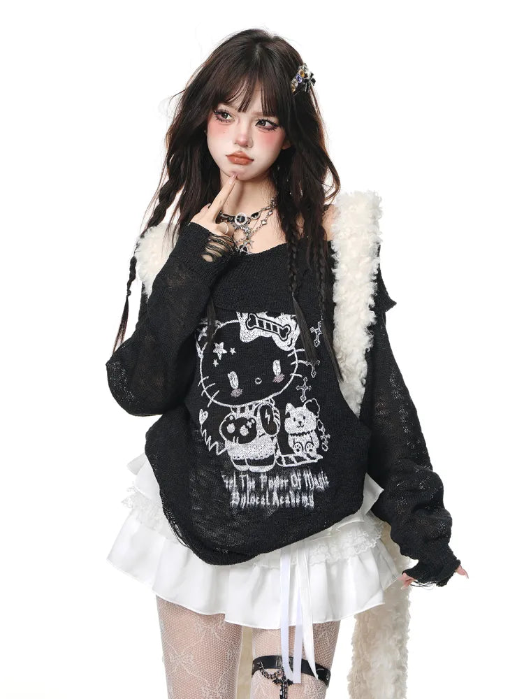 ホワイトの蝶結びディテールのティアードスカート