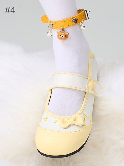 Süße, verstellbare Beinschlaufe mit Schnalle, Glöckchen und Anhänger