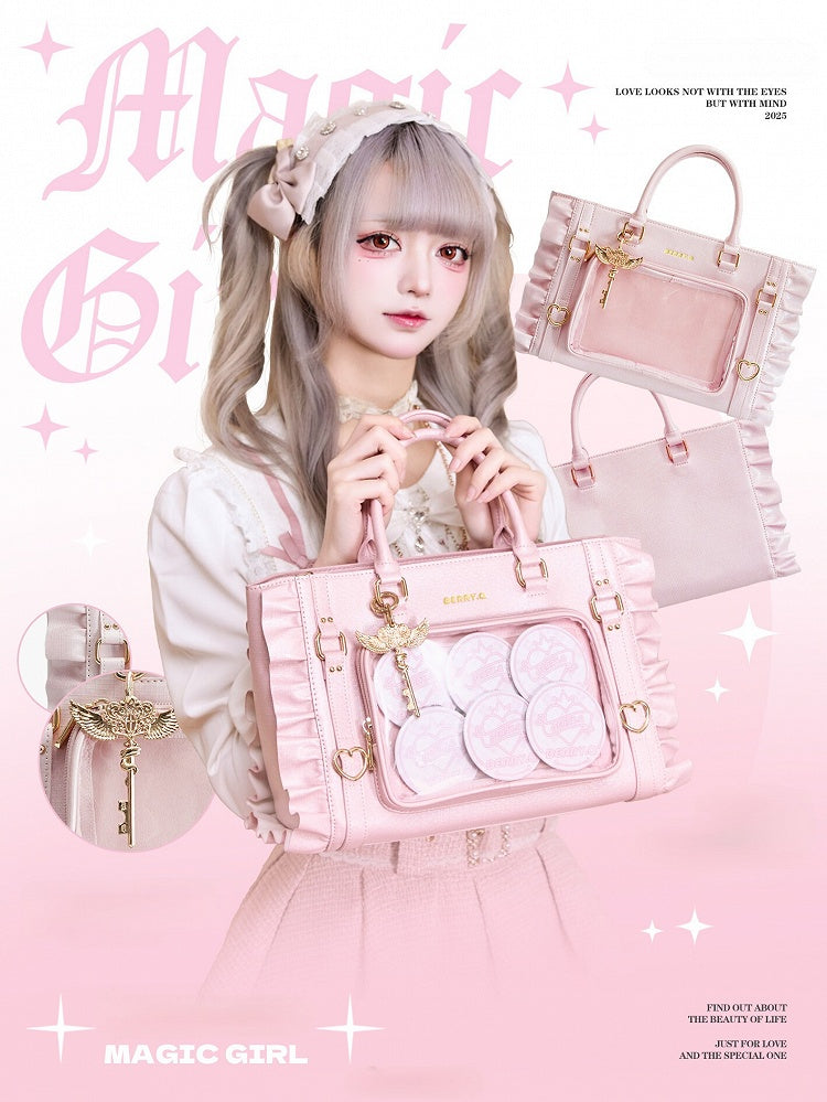 Pink – Large Ita Tote Capacity Iridescent Magical Girl