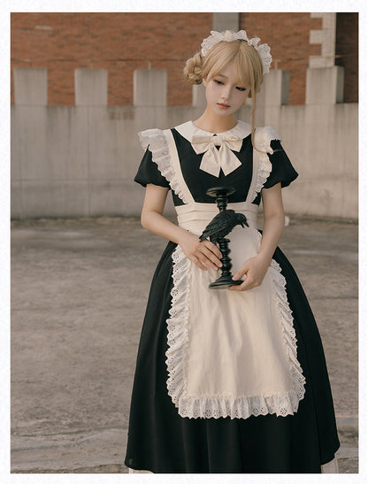/ and Beige Version Black Apron Dress Lolita Short Long Maid