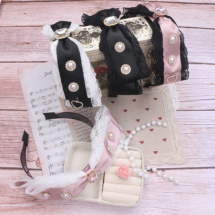 Options Rhinestone Lace Kei KC 4 Color Jirai Bowknot