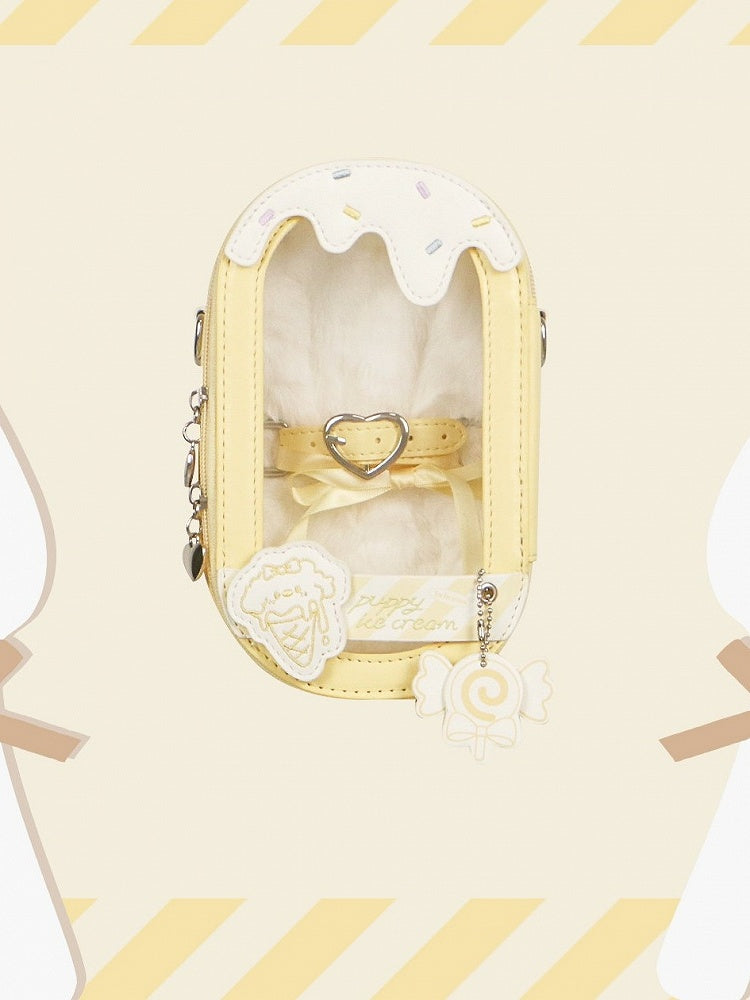 Multicolor Puppy BJD Doll Clear Window Crossbody Sack - Sugar Cube Studio