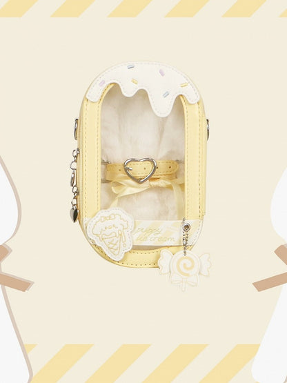 Multicolor Puppy BJD Doll Clear Window Crossbody Sack - Sugar Cube Studio