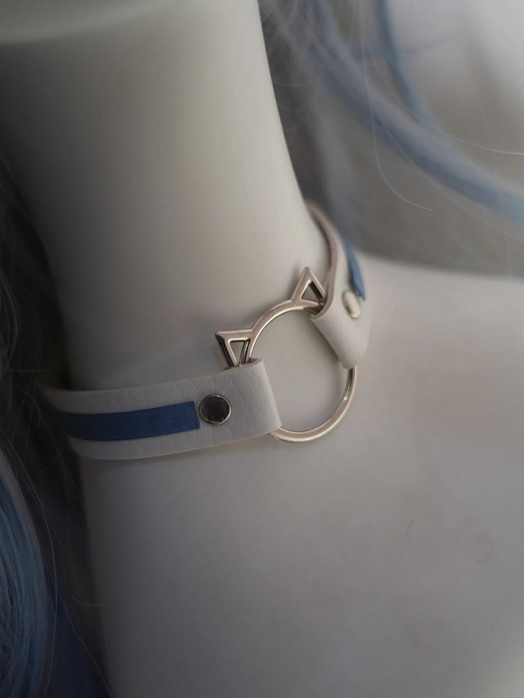 Ring Choker Rot Blau Tenshi Lila Licht / Kaiwai Katzenohr