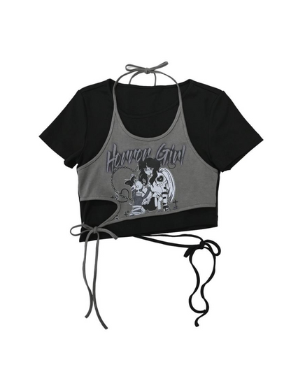 Tops Kurze Mädchen + Tops Zwillinge + Camisole Lange