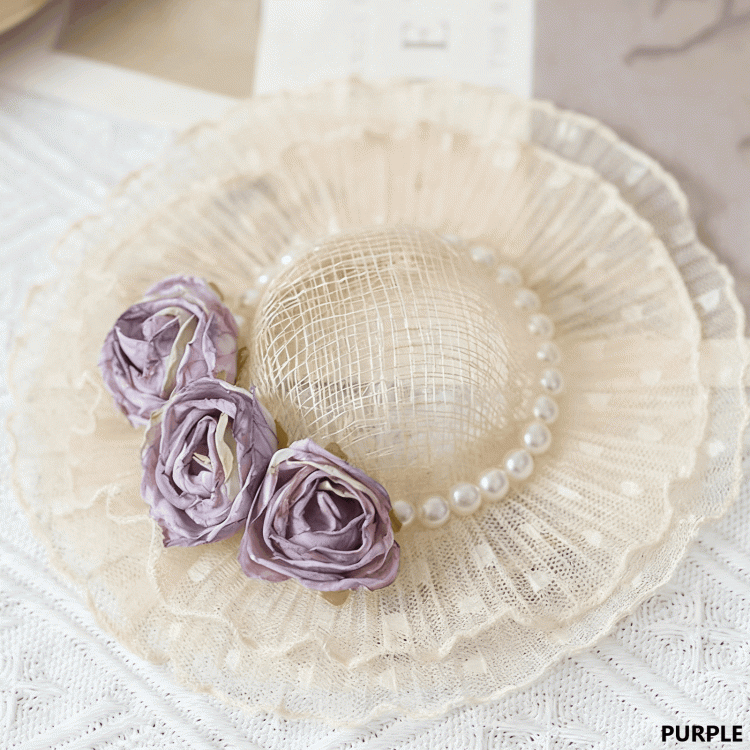 Hat Lolita Options Mini Color Details Bead Design Floral With 11