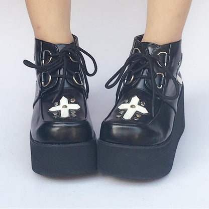 Cross Black Platform Made SP168085 Custom Shoes