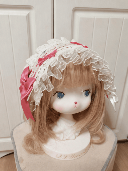 2 Color Lace Sweet Print Options Lolita Hairband Strawberry