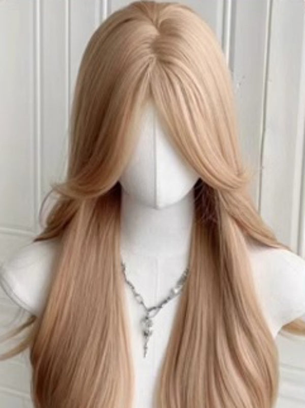 with Long Bangs 3 Wavy Color Wig 60CM Options