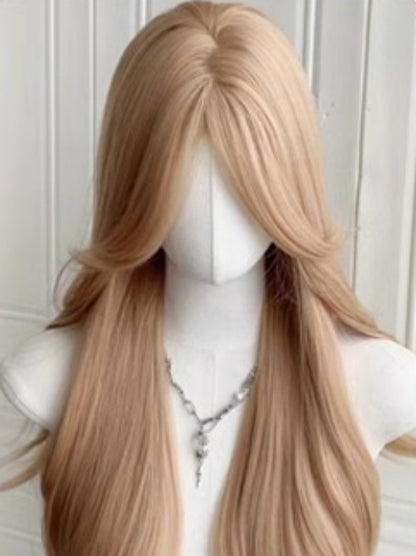 with Long Bangs 3 Wavy Color Wig 60CM Options
