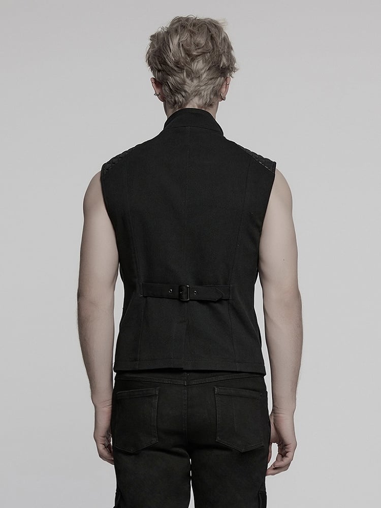 Black Men's Cyberpunk Vest