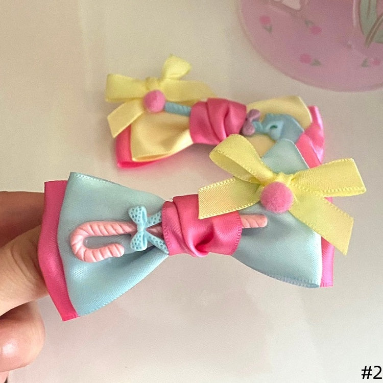 Lolita Macaron-Colored Dreamy Hairclip Bowknot