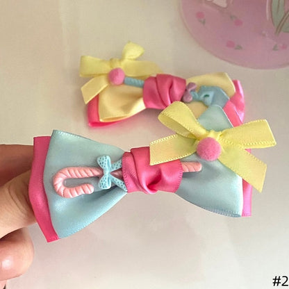 Lolita Macaron-Colored Dreamy Hairclip Bowknot