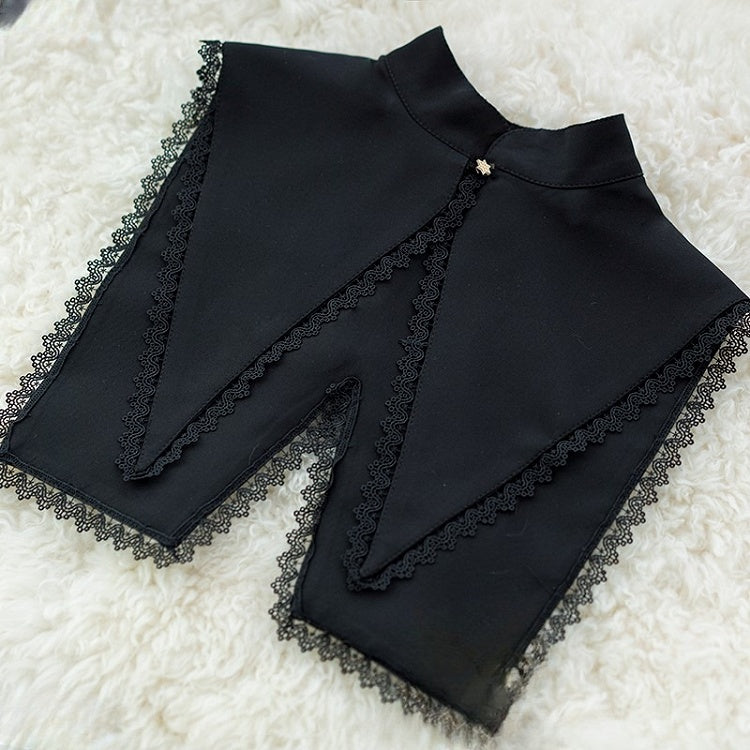 Detachable Black/White Lace Collar Edging with Lolita