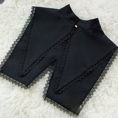 Detachable Black/White Lace Collar Edging with Lolita