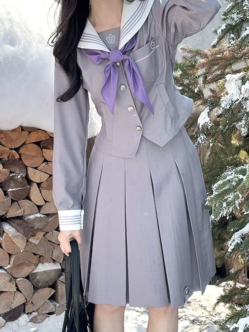 Dusty Skirt Purple JK Uniform Pleat Box