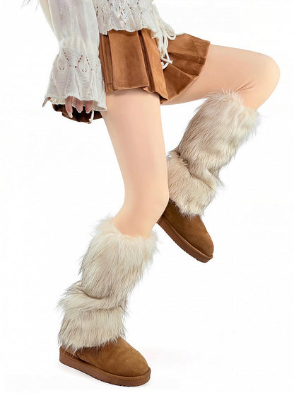 Available) Fur Lengths Faux Warmers Layered Leg (2