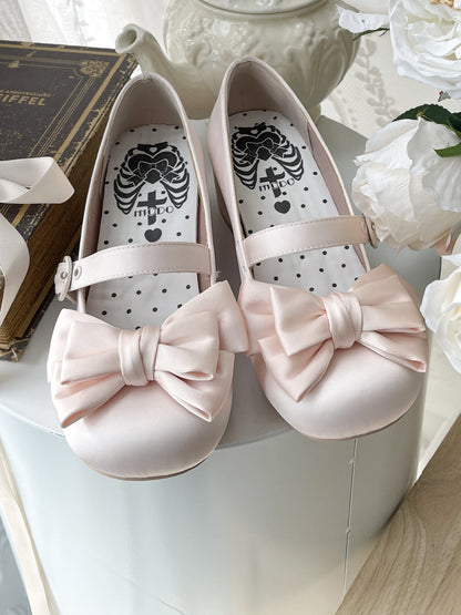 Top Janes Beige at - Mary Round Lace-up Bow Ankle Satin Toe