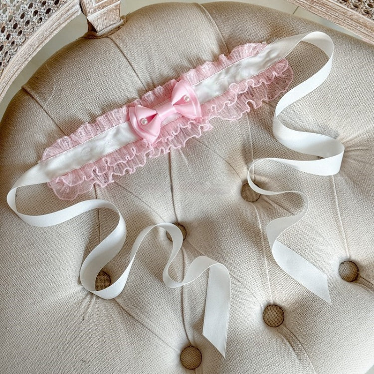 3 Decoration Sweet Bowknot Beads with Lolita Lace and Options – Choker Color