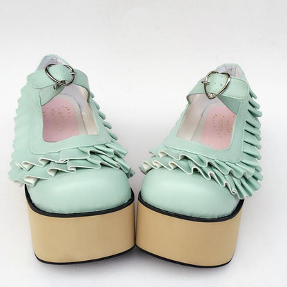 Edges Custom SP168050 Horse Wooden Falbala Shoes Made