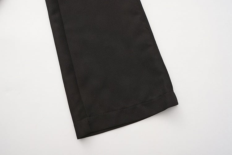 Lolita Ouji-Hose mit Knopf und Stickerei, Schwarz
