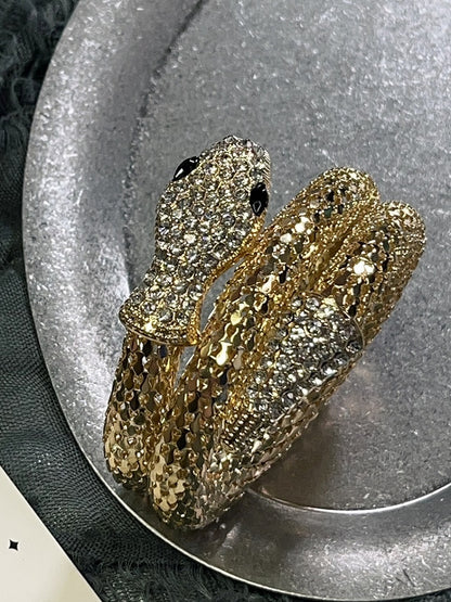 バングルネックレスセット付きデザイン スネークゴールド