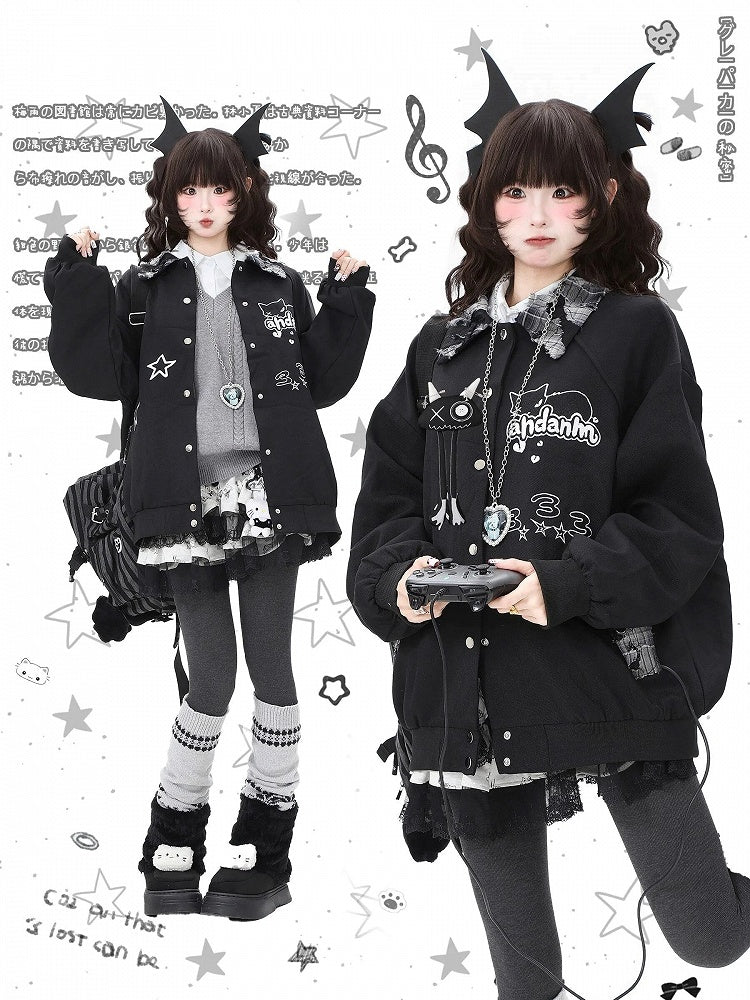 Snap Bittersweet Jacket Placket Black with