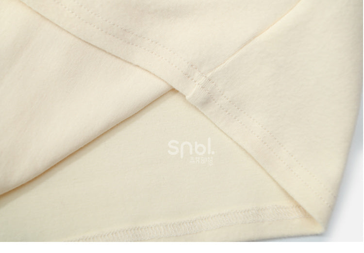 Apricot Bunny und Teddybär Langarm Top gerüscht