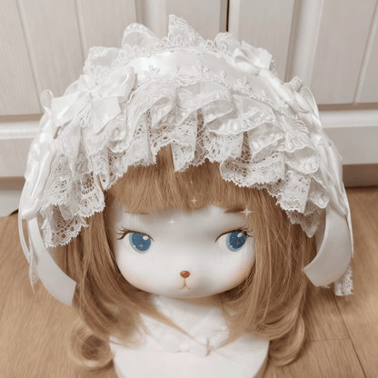 Bowknot Lolita White Gorgeous Lace Shiro Hairband