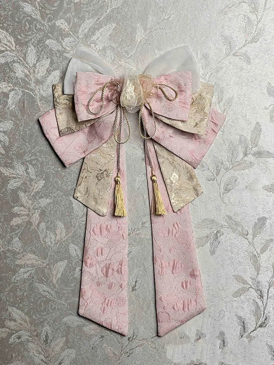 ブルー/パープルピンクのリボンビッグ