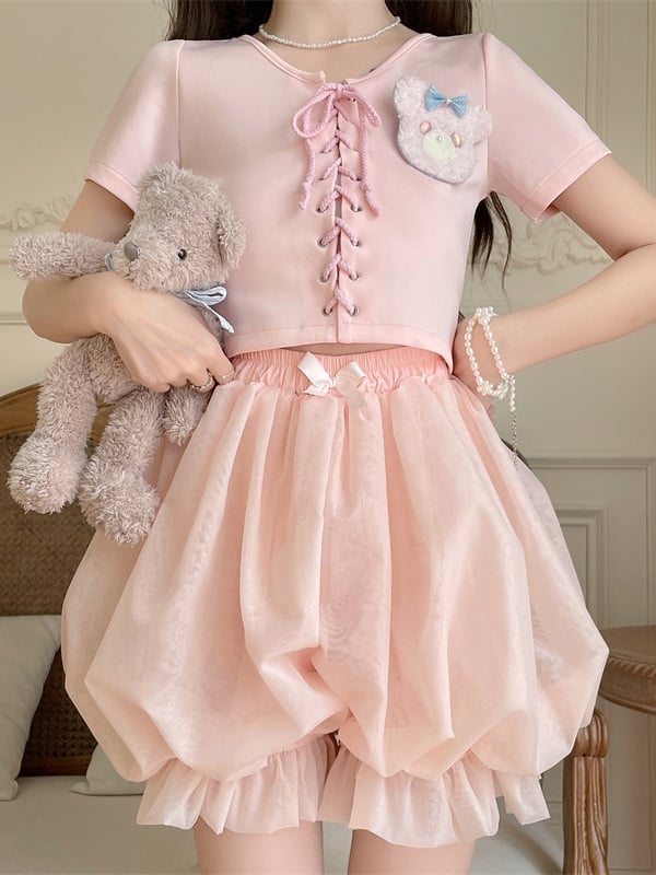 Bloomers Pink Puffy Lolita Organdy