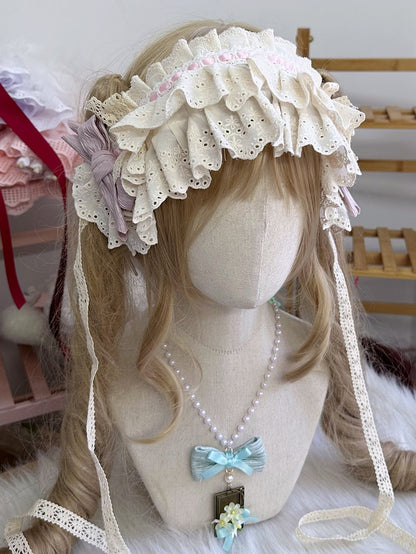 Lace Blue/Green/Purple Sweet Hairband Lolita Bowknot