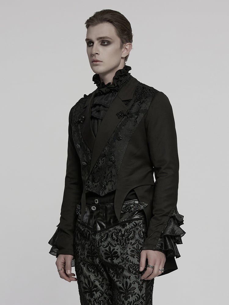 Goth Coat Gorgeous Dress Black Men's