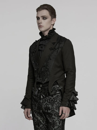 Goth Coat Gorgeous Dress Black Men's