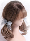 Bowknot Sweet Blue Light Lolita Hairclip Chiffon