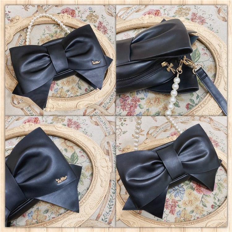 Black/Pink Bokwnot Crossbody Sweet Lolita Bag