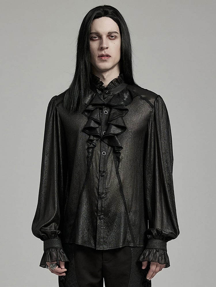 Black Men's Gothic Gentleman Shirt
