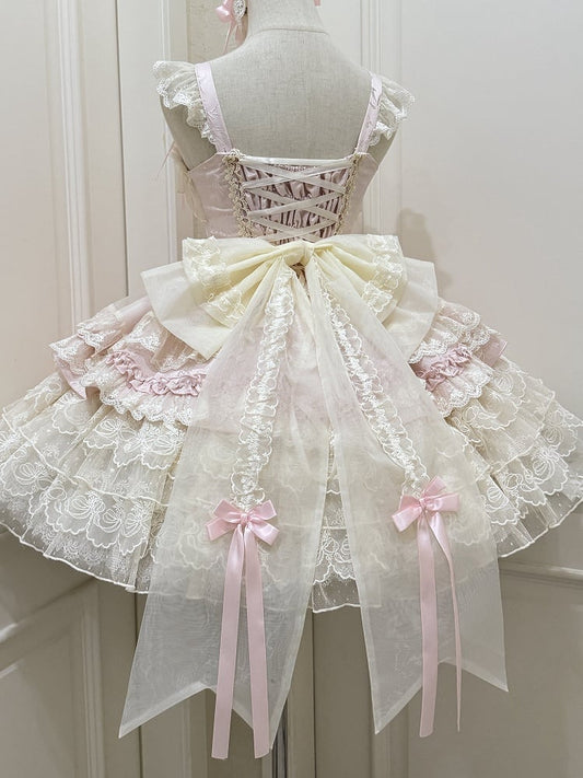 Large Lolita Sweet 4 Colors Bow Train
