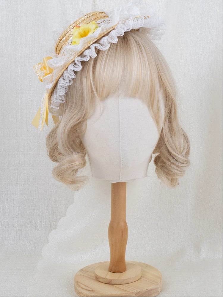 4-Color Lolita Straw Mini Hat