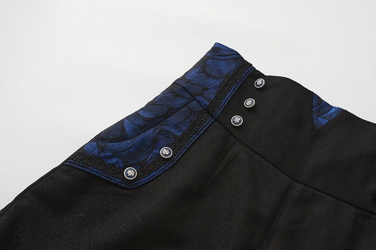 Waist Lolita Shorts Prince and Blue Dark Black Ouji High