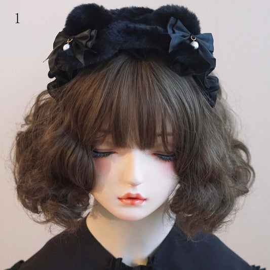 Ear KC Details Black Bowknot Bear/Kitty