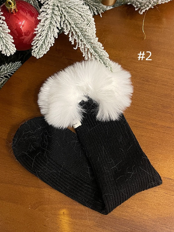 Sweet Plush Trim Calf Socks